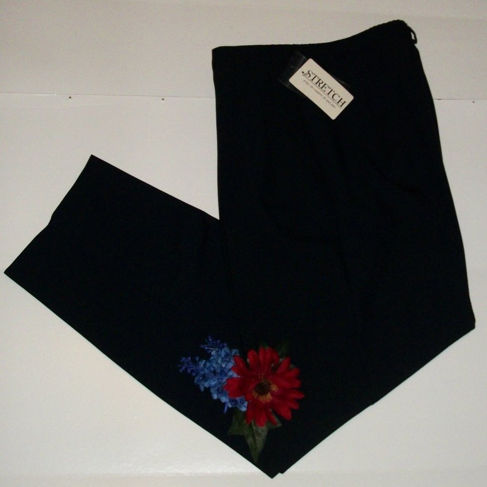 LIZ BAKER 10P Navy Blue Stretch Pants NWT